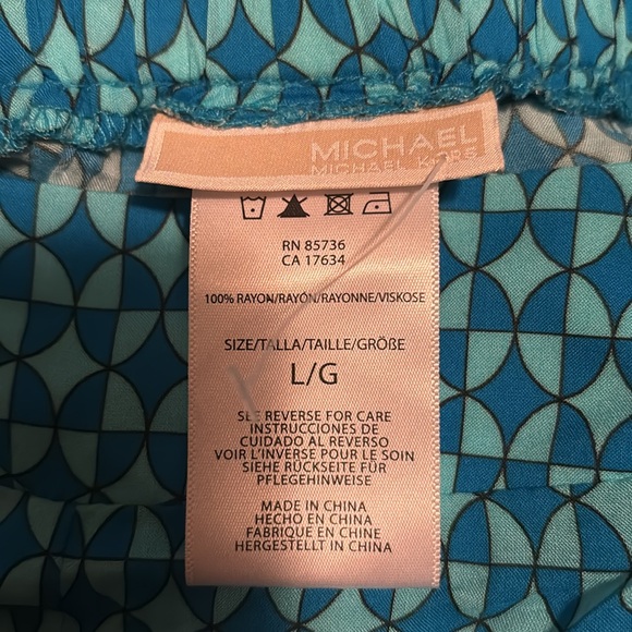 Michael Kors Elastic Waist Flowing Open Side Leg Pants Size Large - Picture 4 of 4